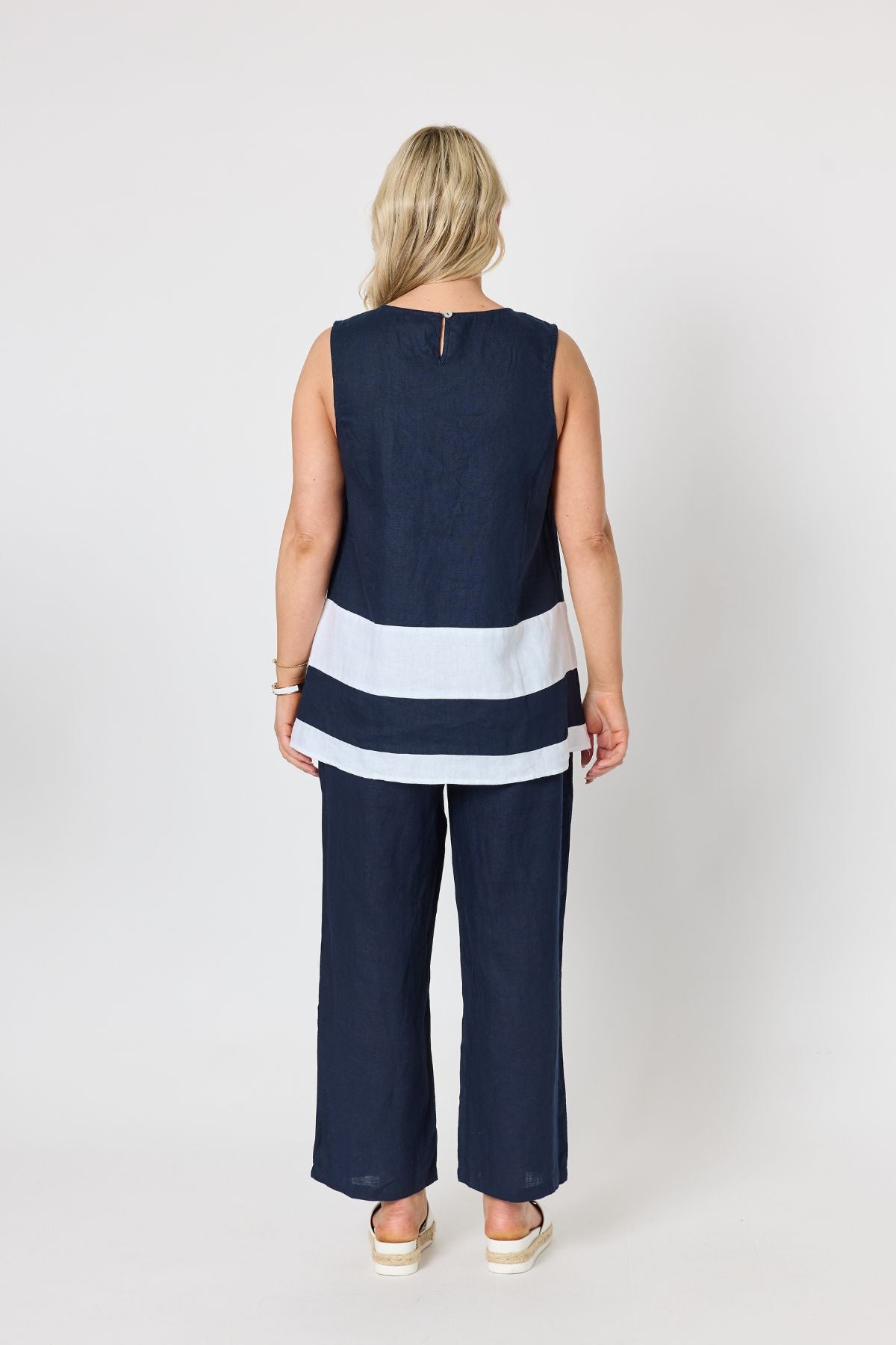 Chloe Contrast Linen Top