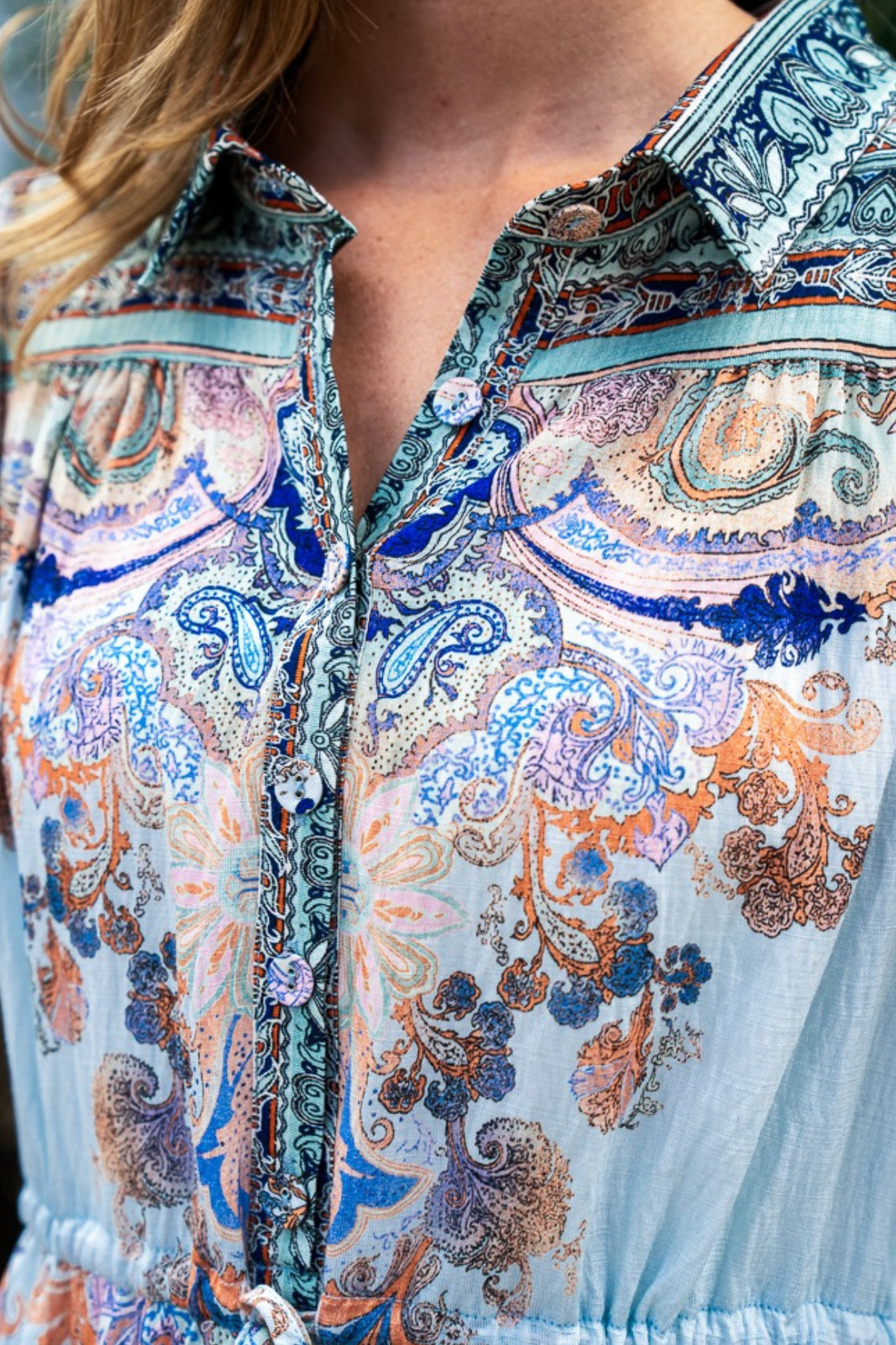 Reiss Midi Dress - Blue Print