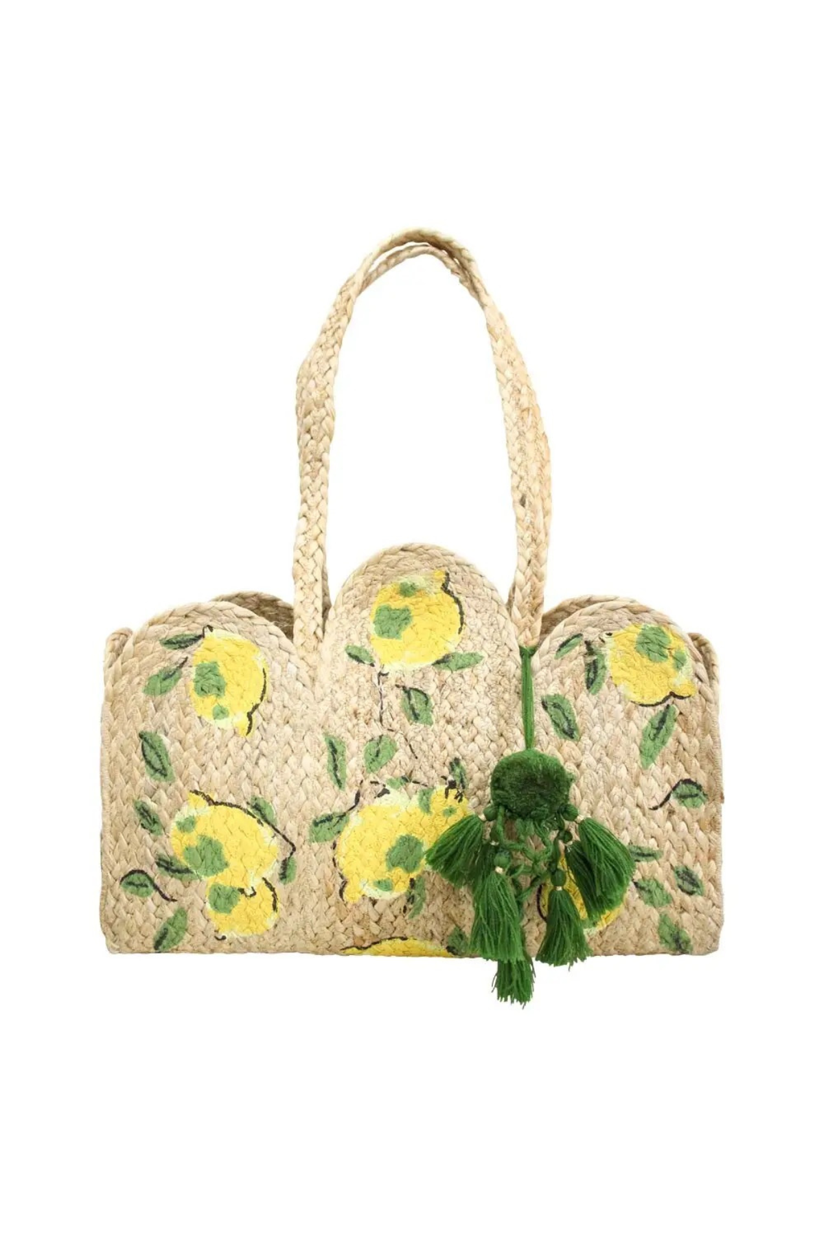 Limoncello Scallop Jute Tote Bag