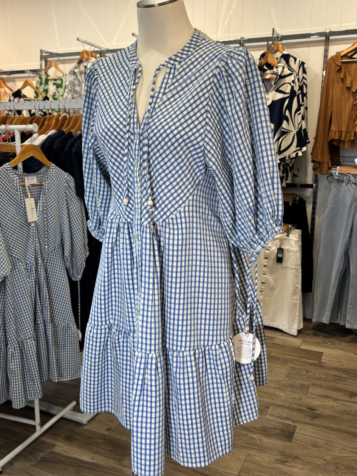 Gingham Babydoll Dress