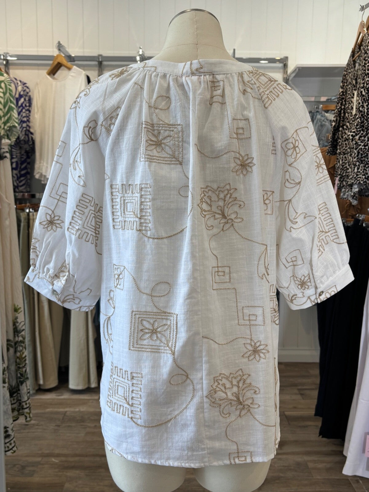 Golden Embroided Top