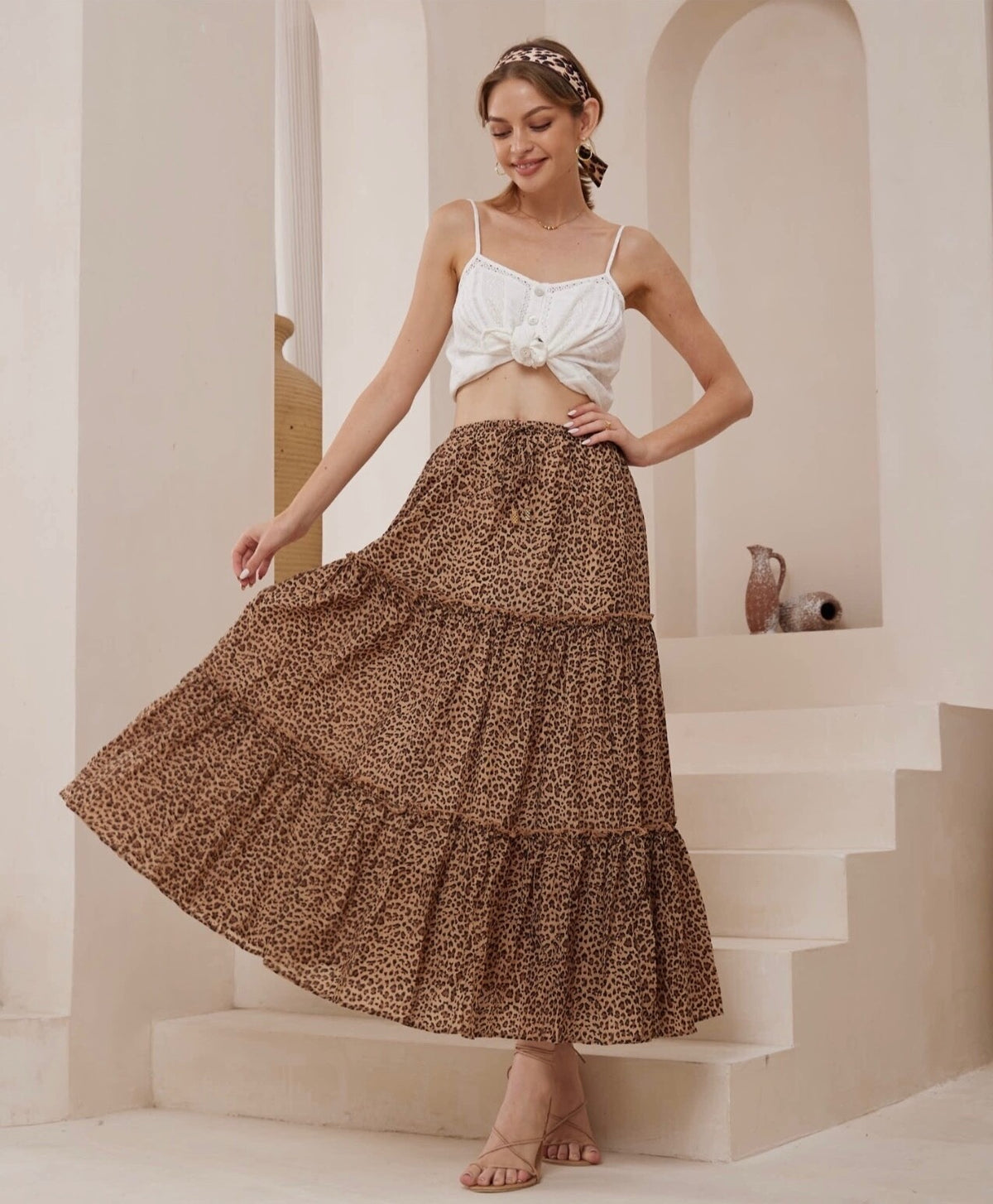 Leopard Maxi Skirt