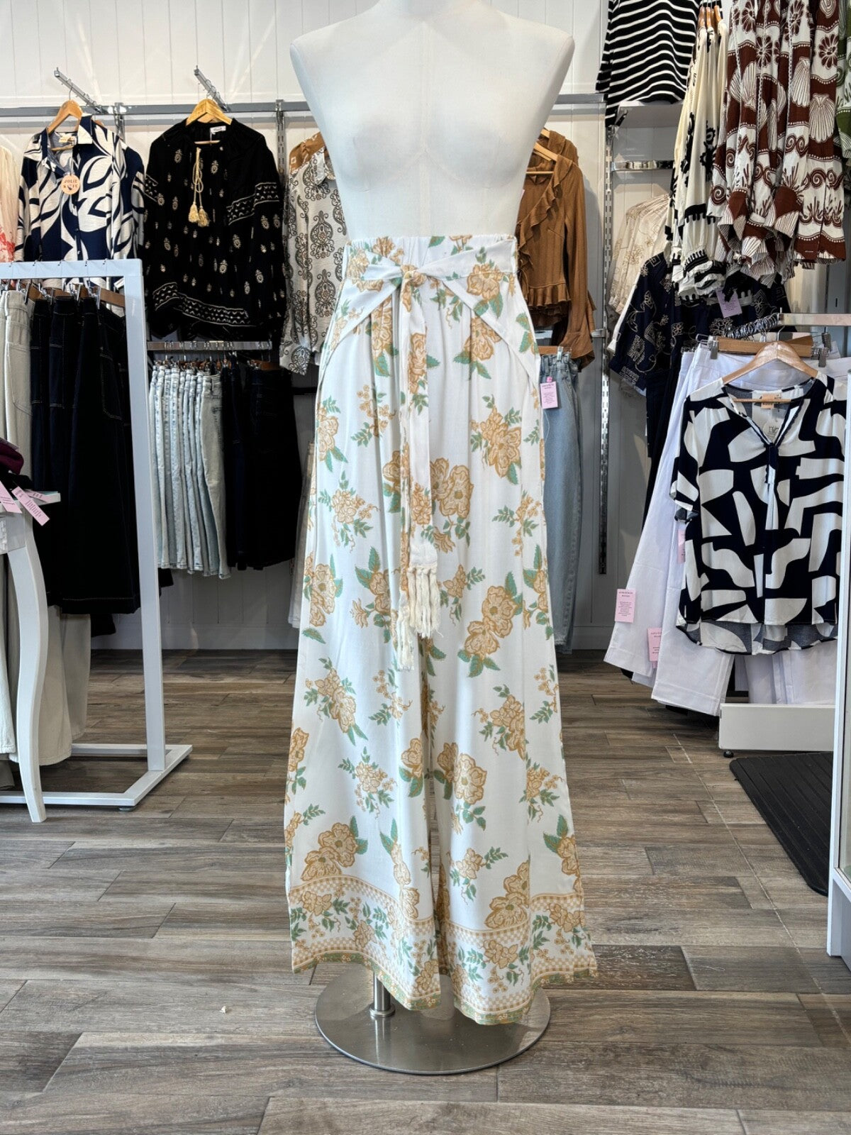 Golden Bloom Palazzo Pants