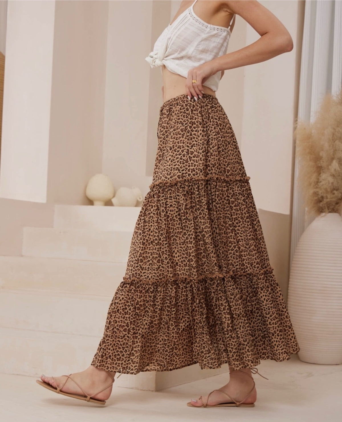 Leopard Maxi Skirt