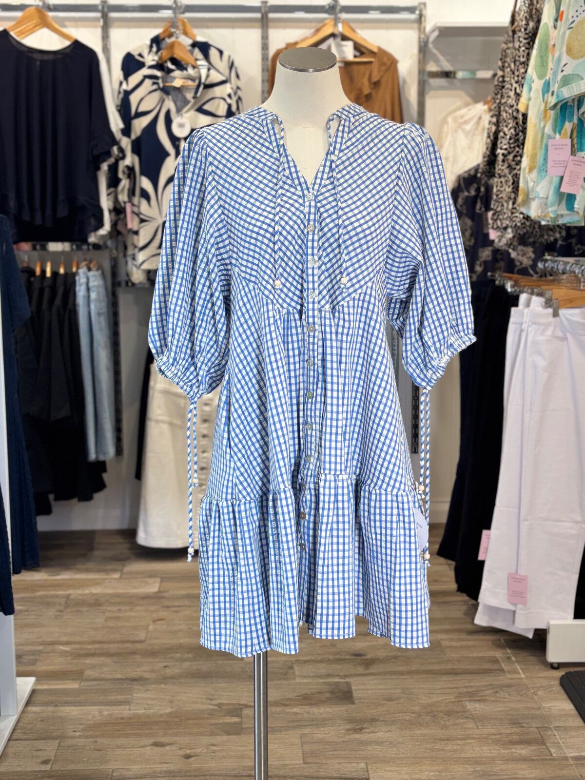 Gingham Babydoll Dress
