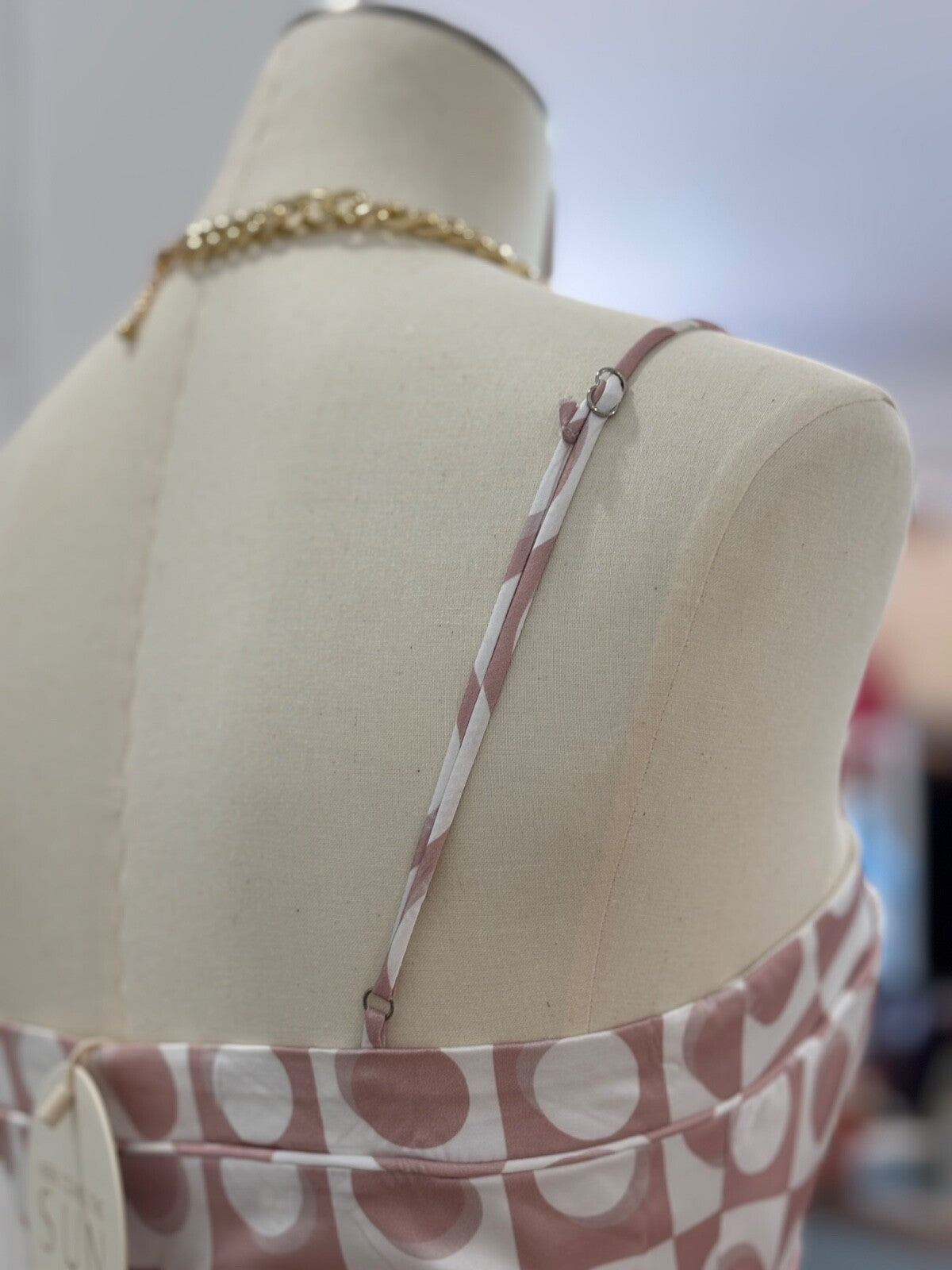 Retro Pink Satin Maxi Dress