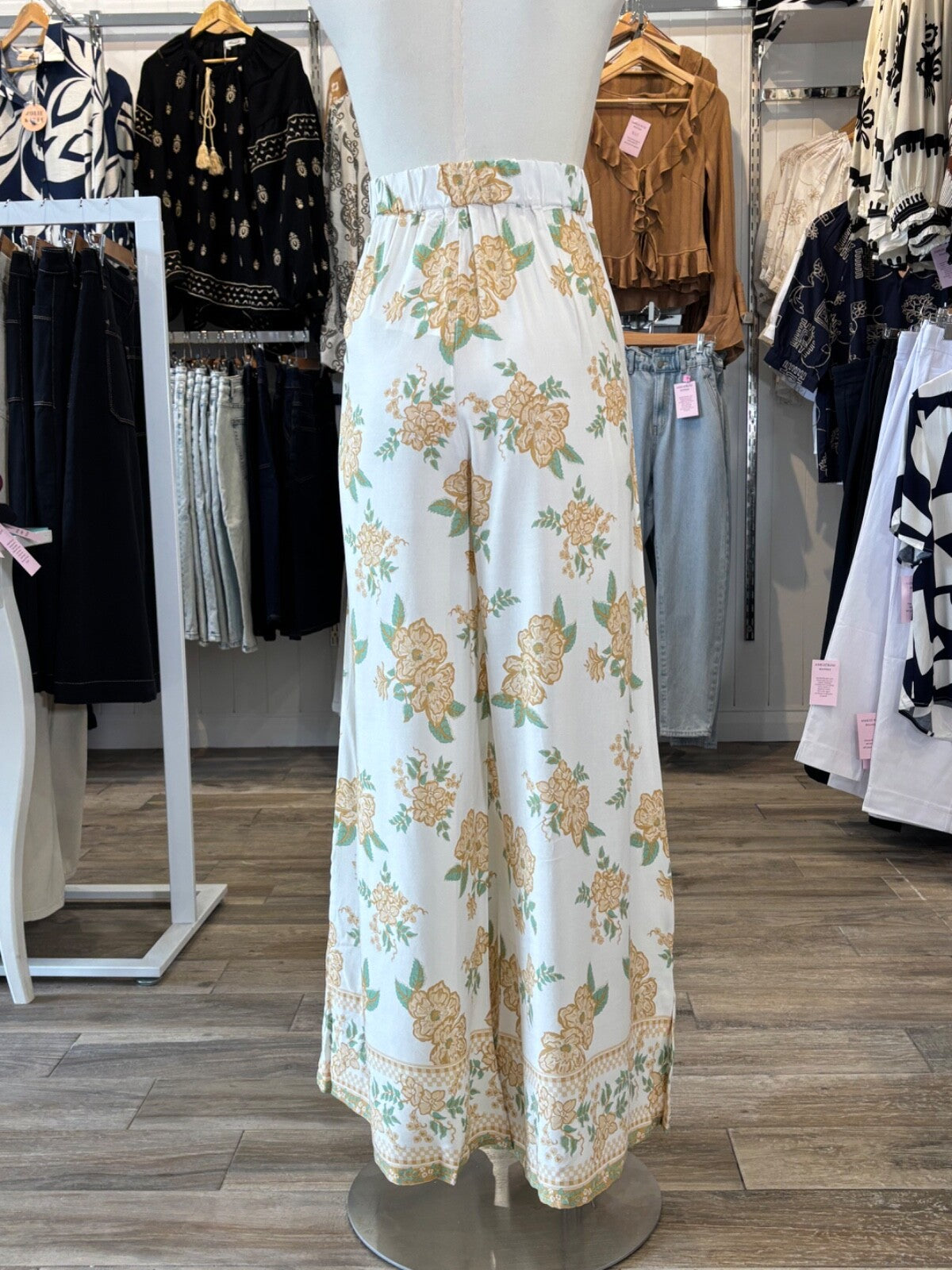 Golden Bloom Palazzo Pants