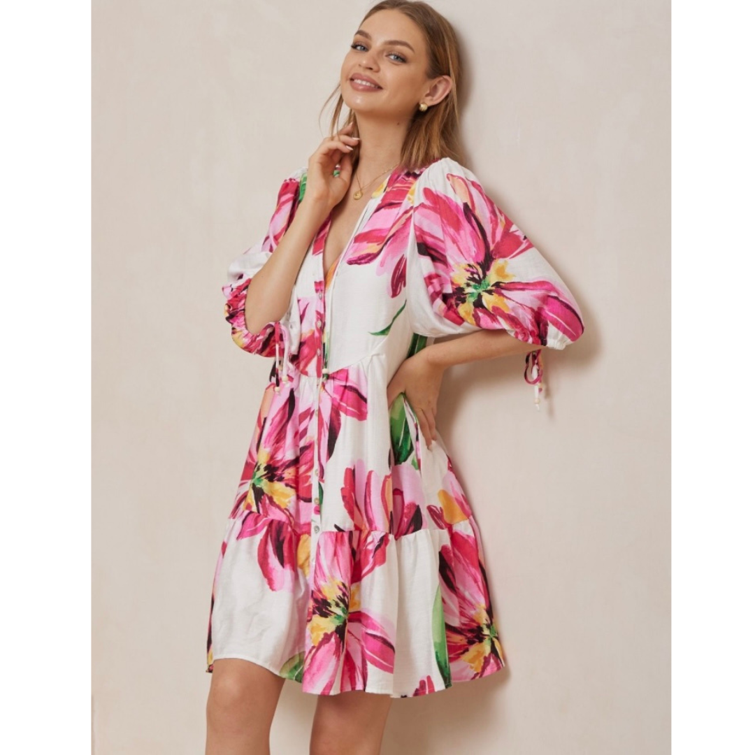 Floral Babydoll Mini Dress