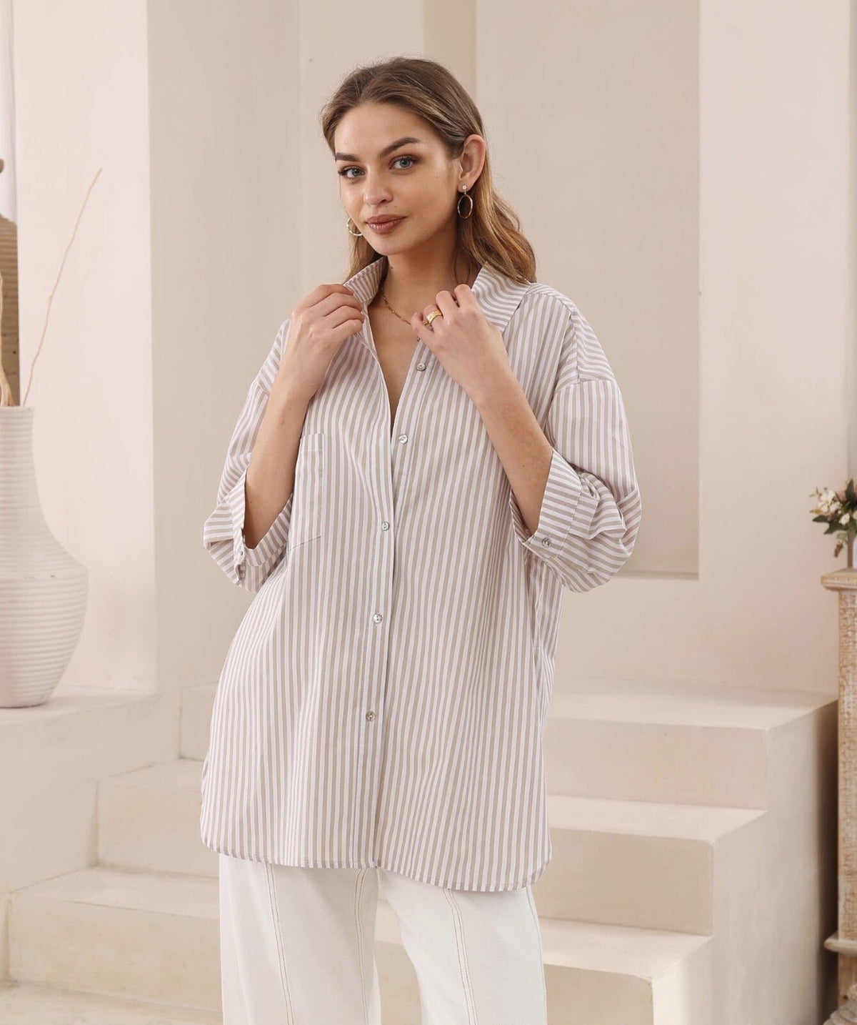 Coastal Calm Oversized Shirt