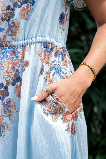 Reiss Midi Dress - Blue Print