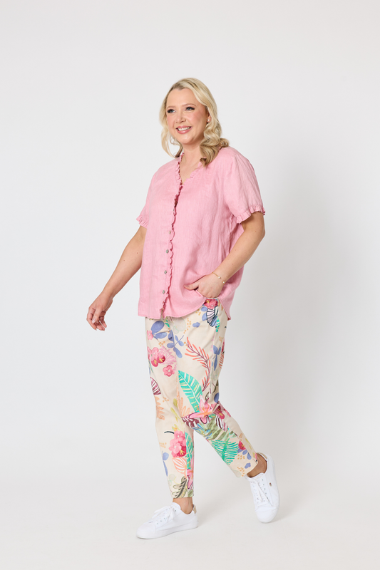 Audrey Linen Top - MUSK