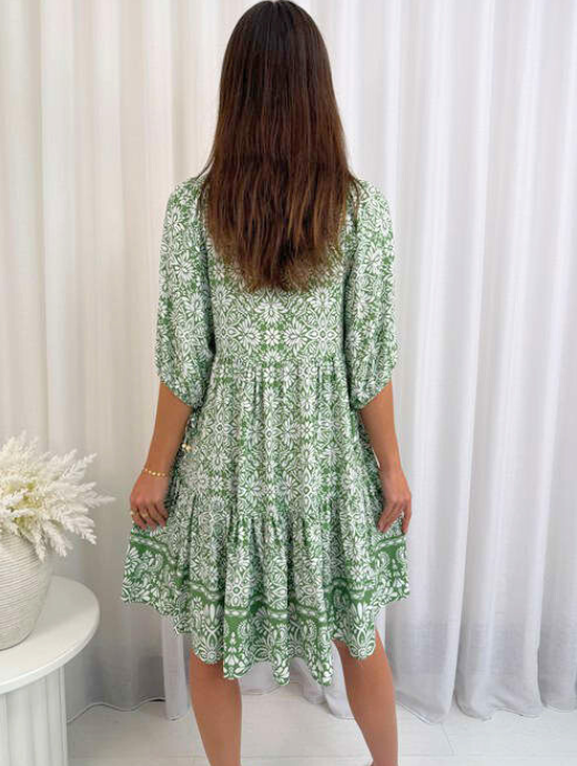 Meadow Vine Dress – Green