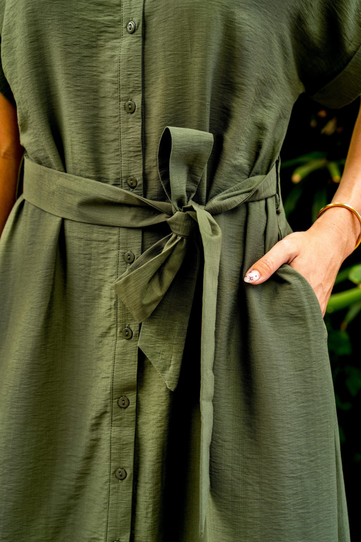 Carlson Dress - Moss Green