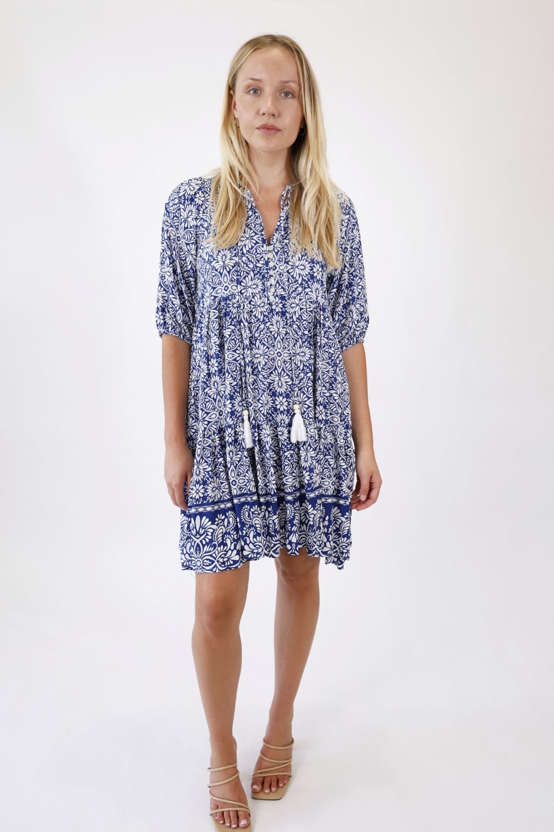 Meadow Vine Dress – Navy