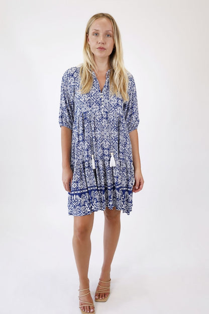 Meadow Vine Dress – Navy