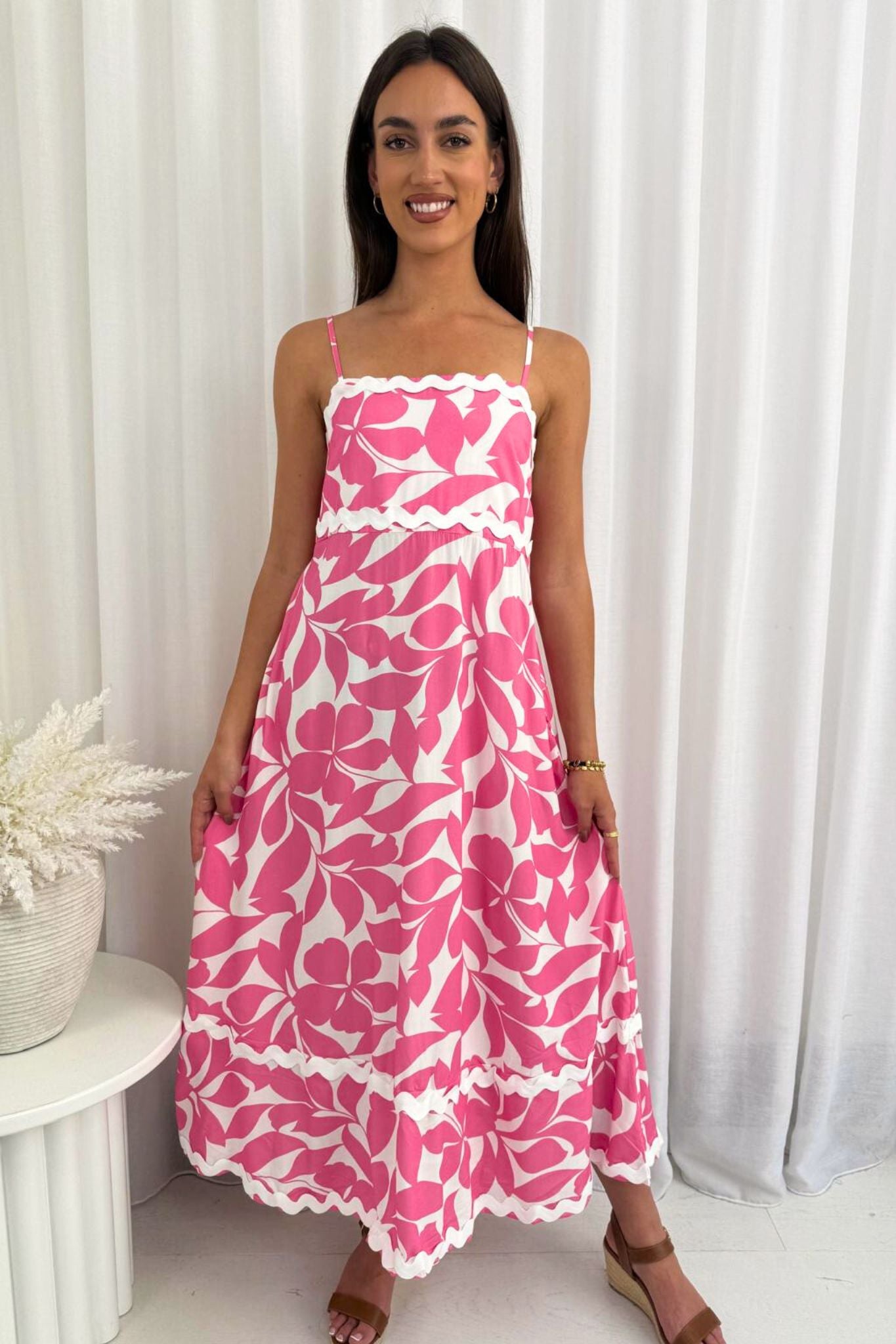 Flamingo Bloom Maxi Dress