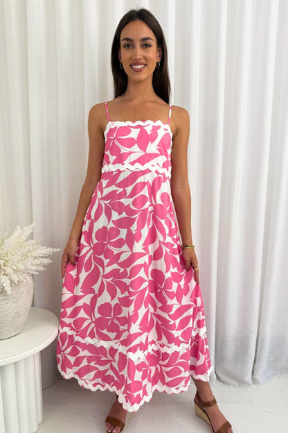 Flamingo Bloom Maxi Dress