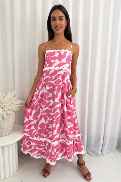 Flamingo Bloom Maxi Dress