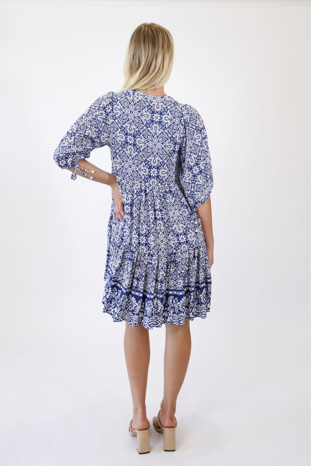 Meadow Vine Dress – Navy