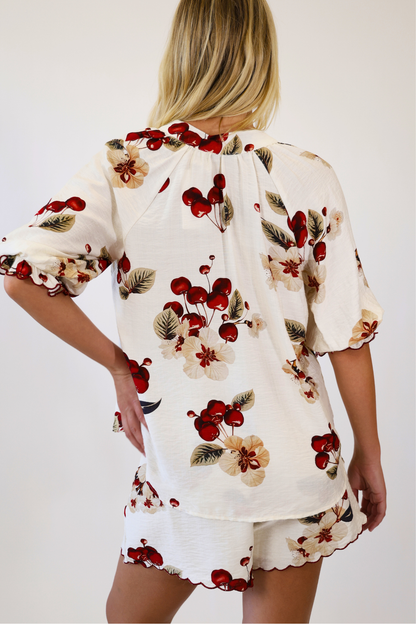 Cherry Picnic Button Shirt