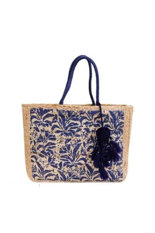 Botanical Jute Tote Bag