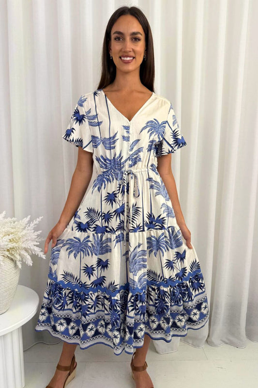 Blue Palms Maxi Dress