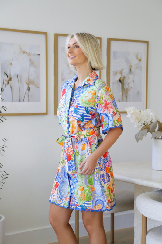 Capri Citrus Shirt Dress