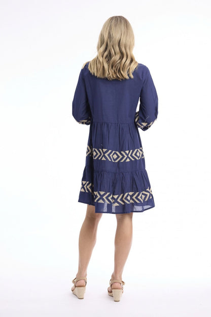Solid Embroidery Dress Layers