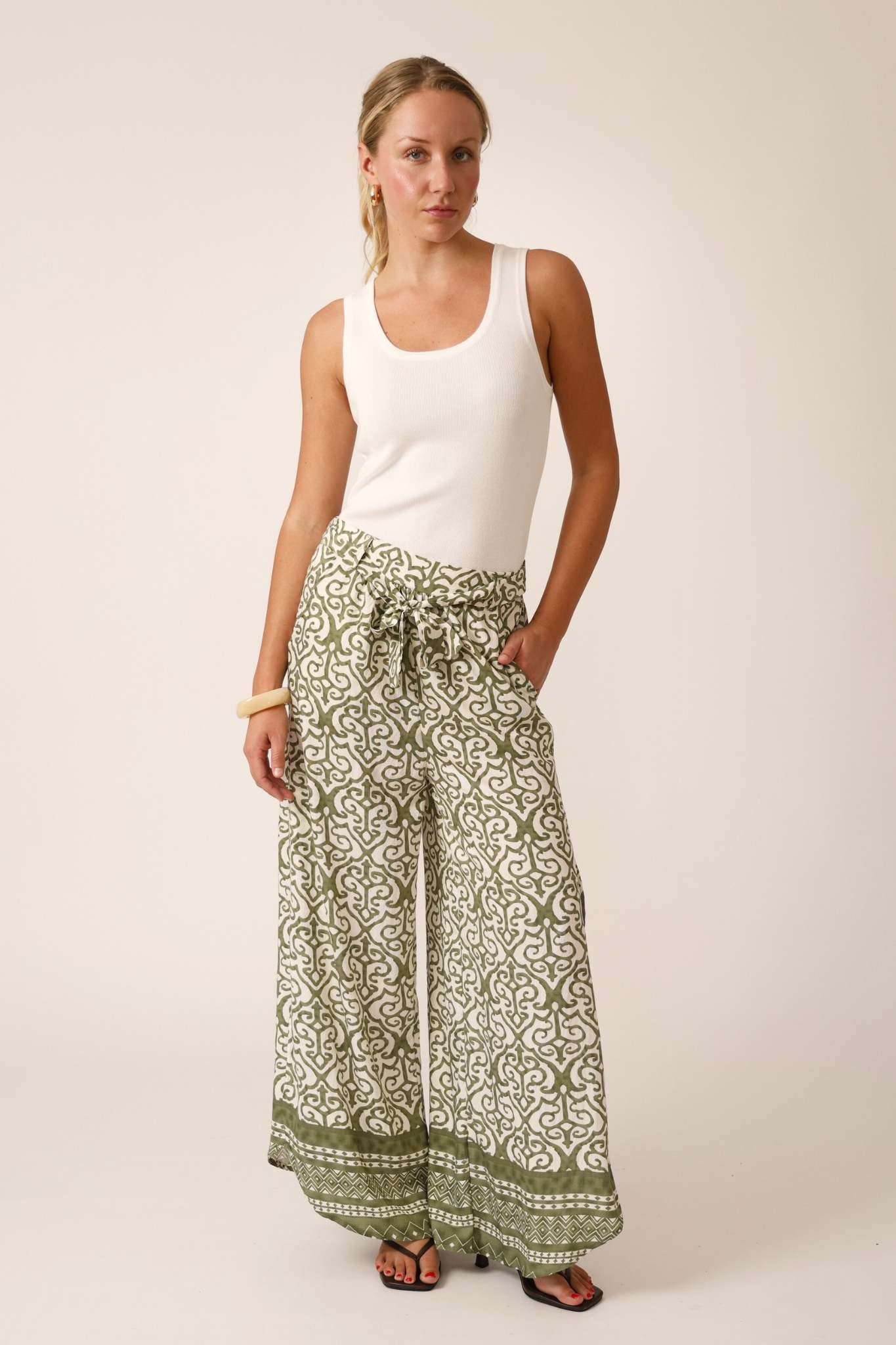Capri Pants -Olive Green