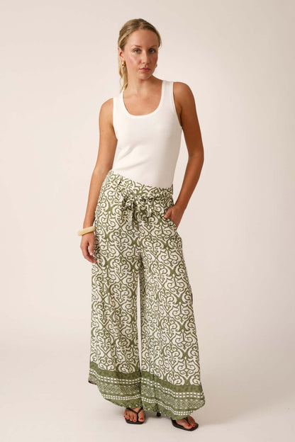 Capri Pants -Olive Green