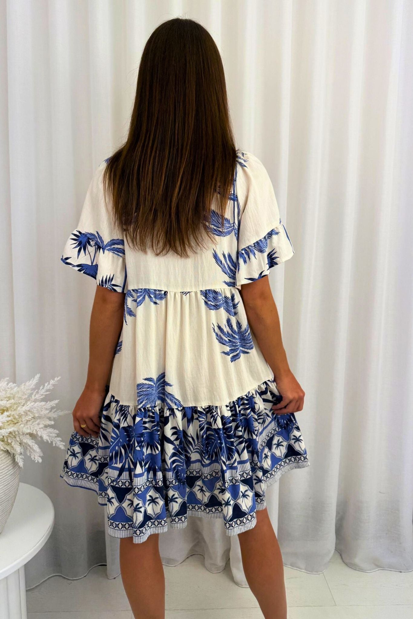 Blue Palms Dress