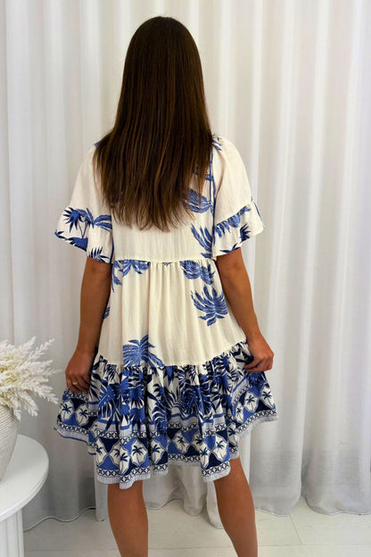 Blue Palms Dress