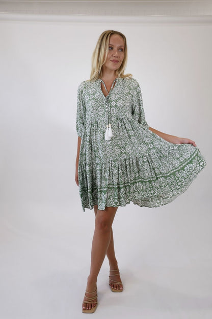 Meadow Vine Dress – Green