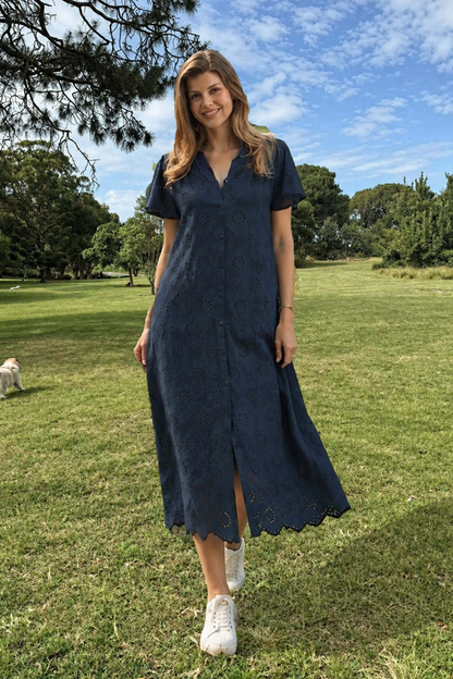 Samuel Midi Dress - Navy