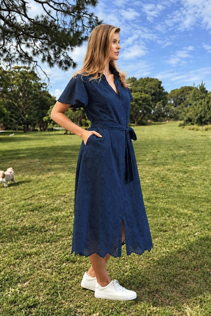 Samuel Midi Dress - Navy