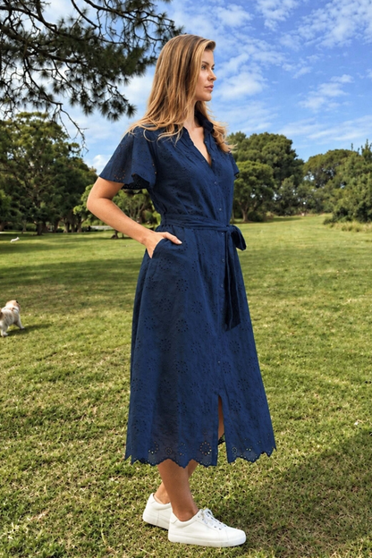 Samuel Midi Dress - Navy