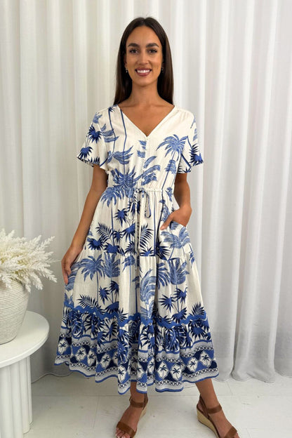 Blue Palms Maxi Dress