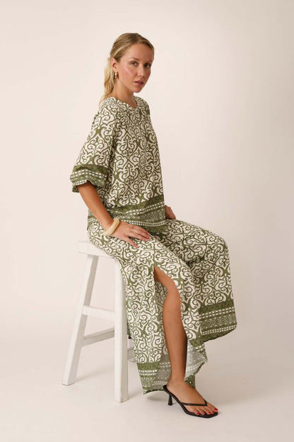 Capri Pants -Olive Green