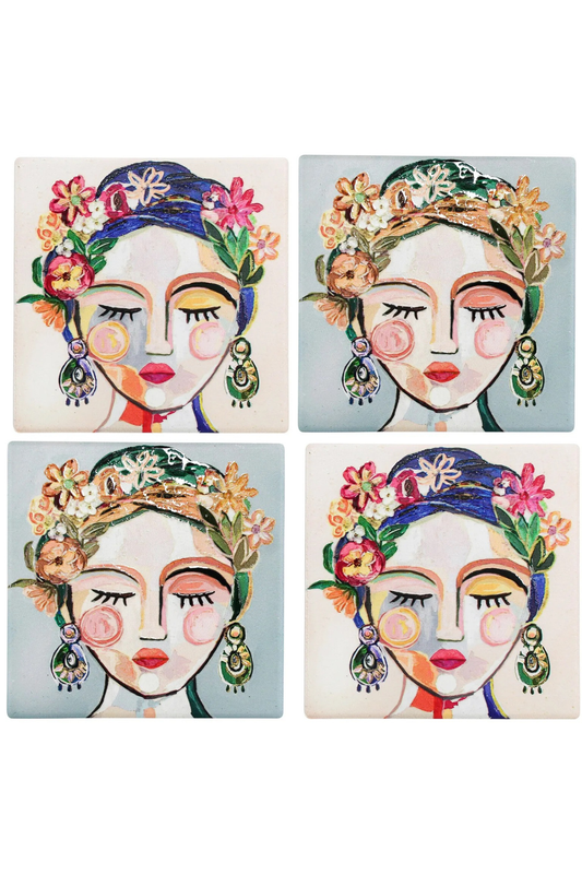 Delilah Ceramic Coasters – Set of 4