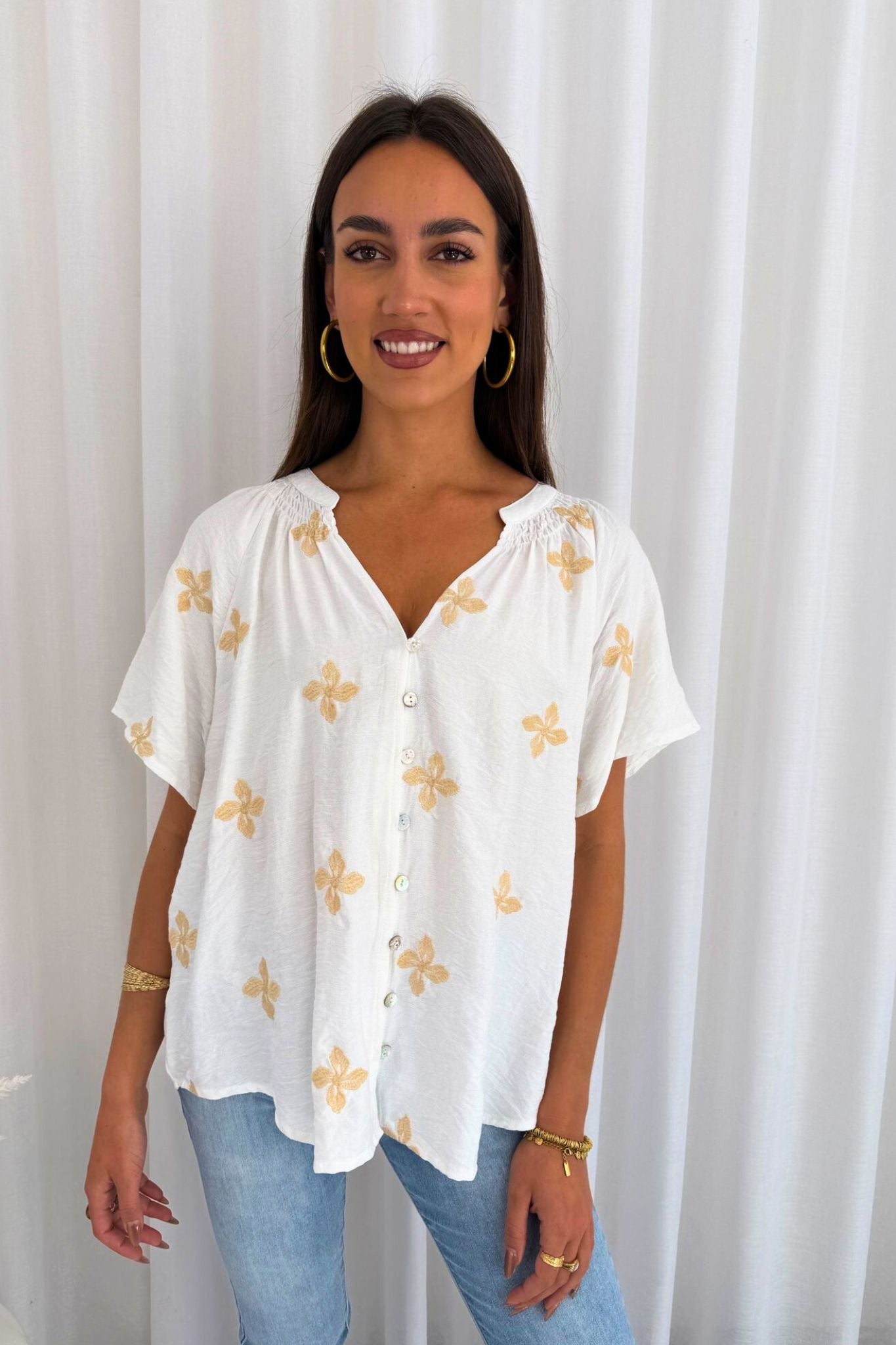 Golden Bloom Top