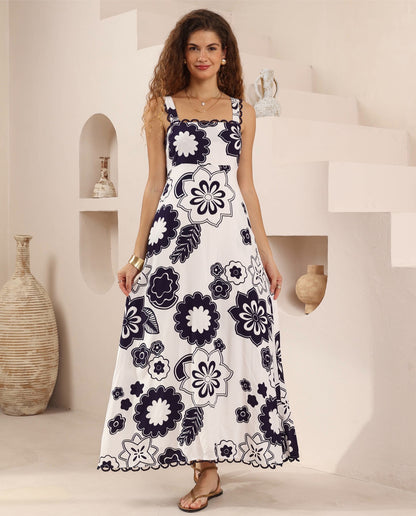 Inky Meadow Maxi Dress