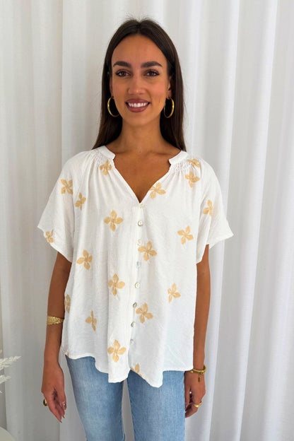 Golden Bloom Top