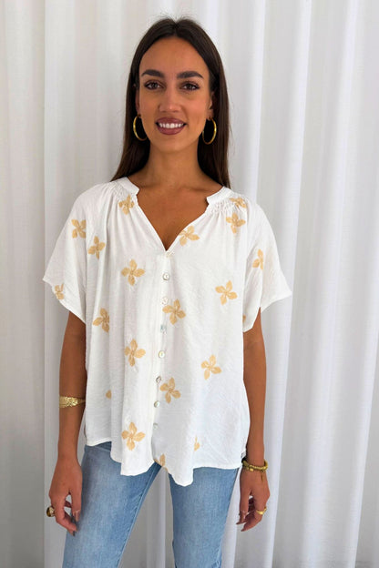 Golden Bloom Top