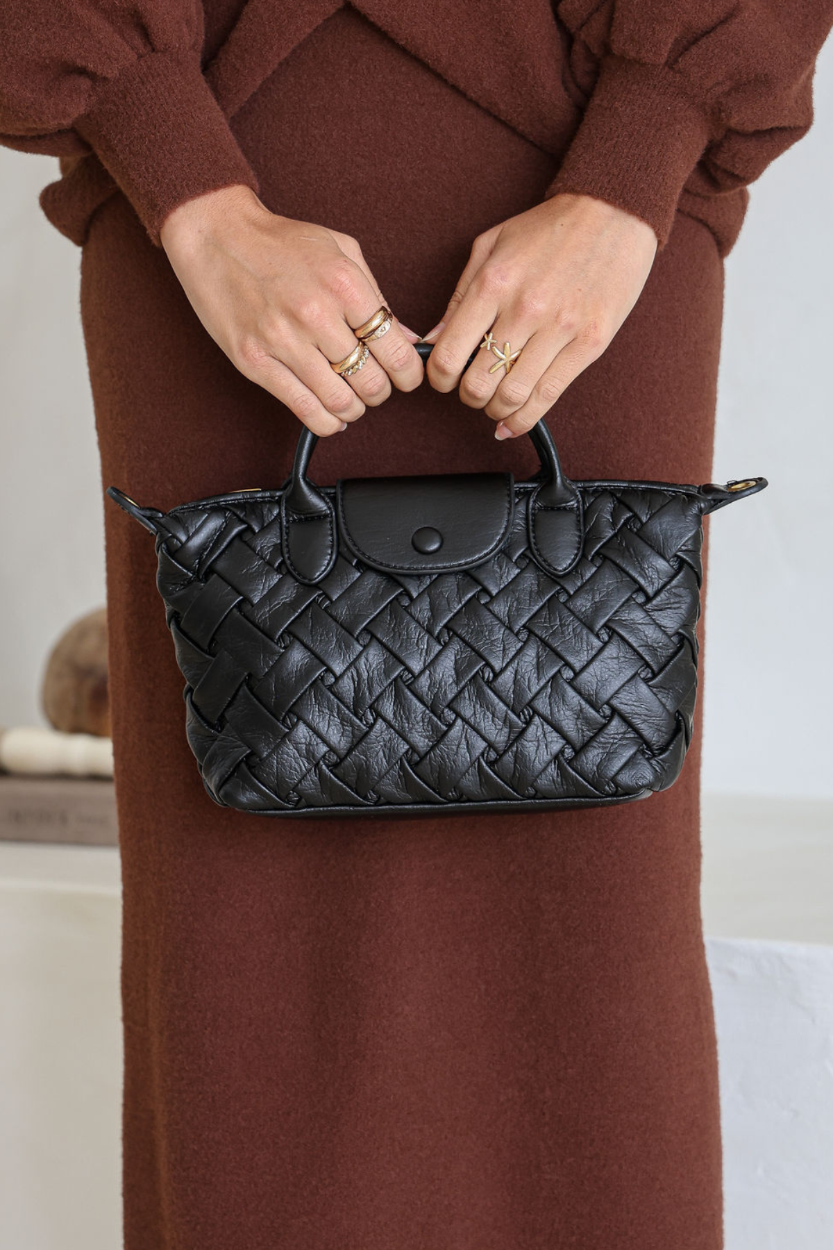 Harper Woven Tote Bag