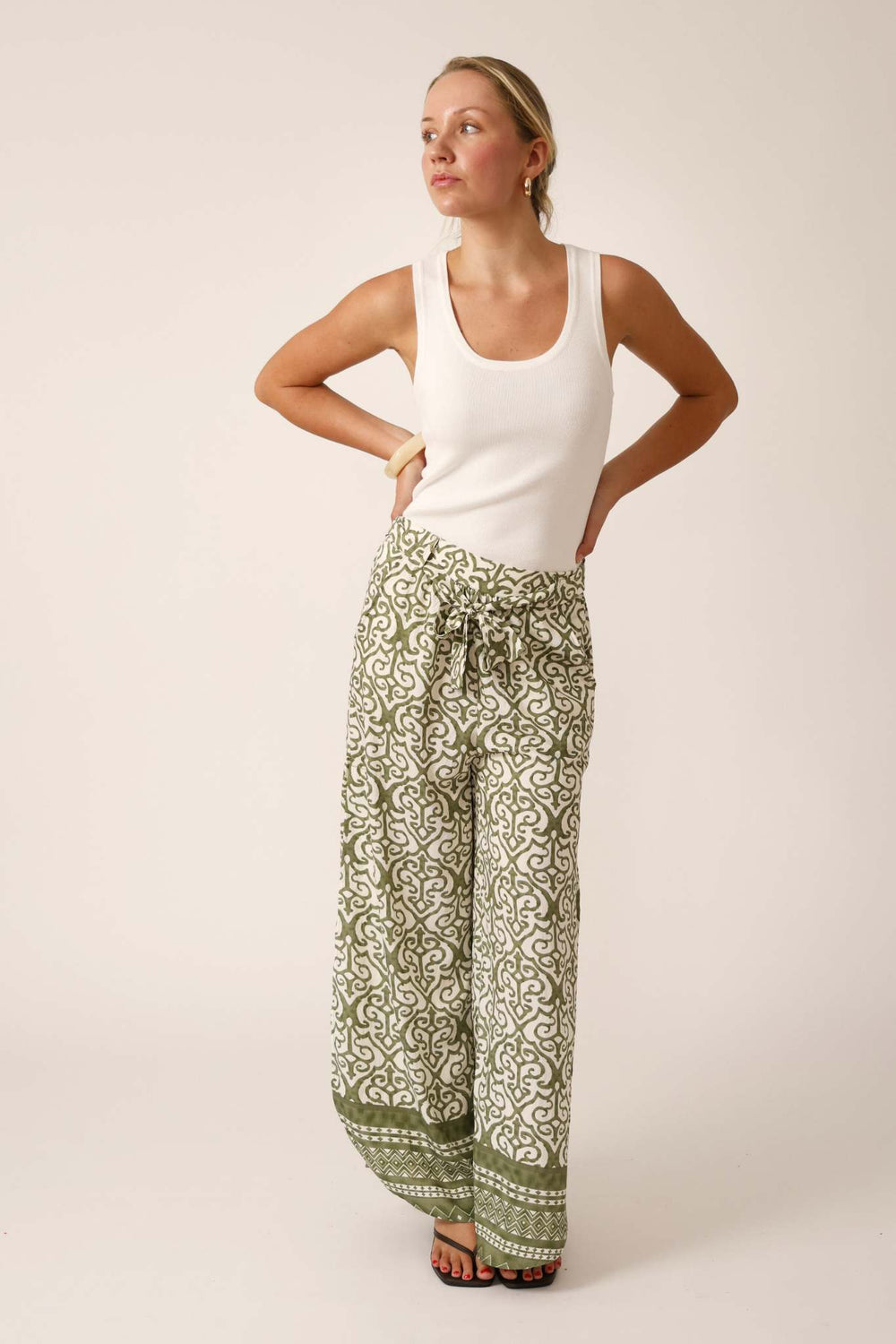 Capri Pants -Olive Green