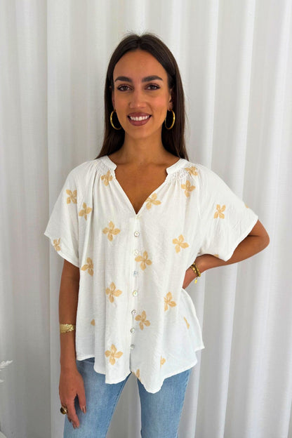 Golden Bloom Top