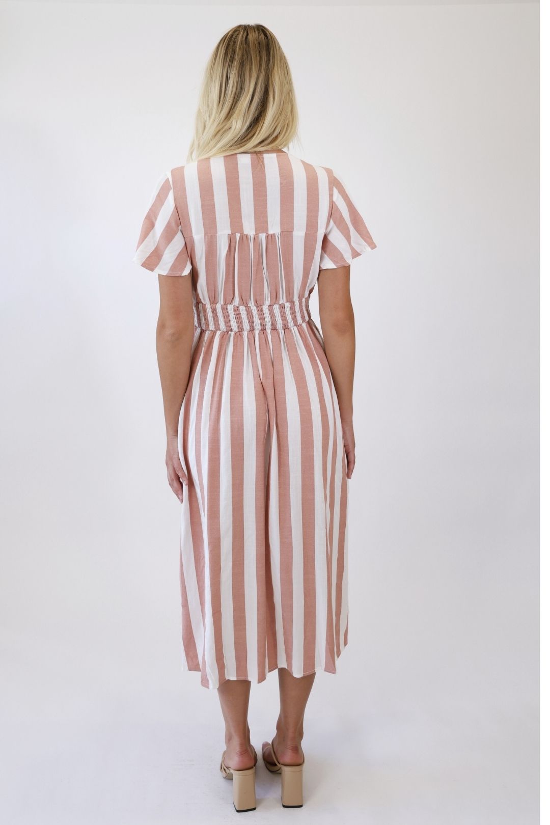 Sorrento Stripe Dress – Rose