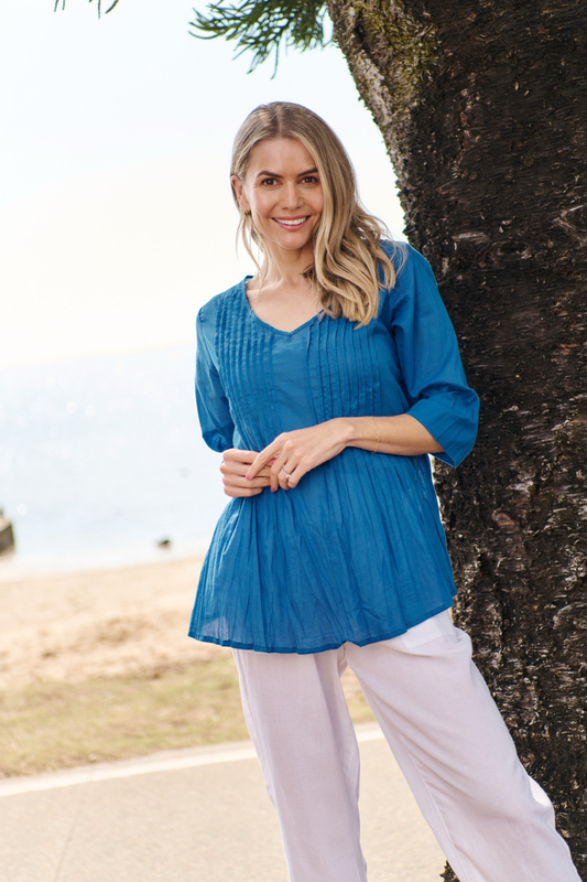 Evie Pleated Top