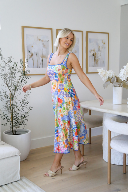 Capri Citrus Midi Dress