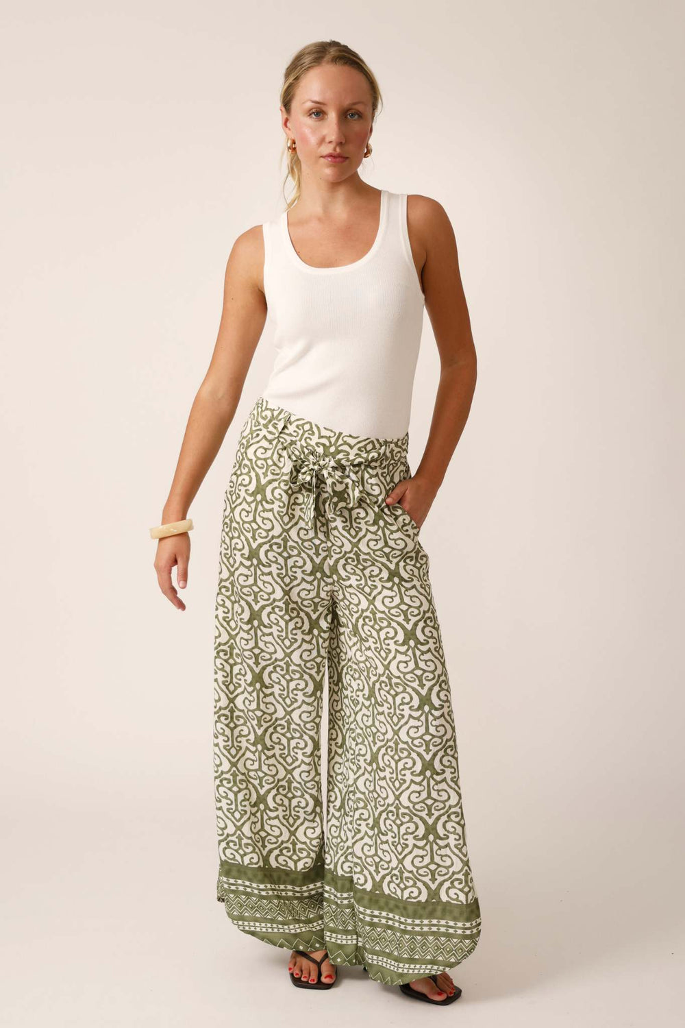 Capri Pants -Olive Green